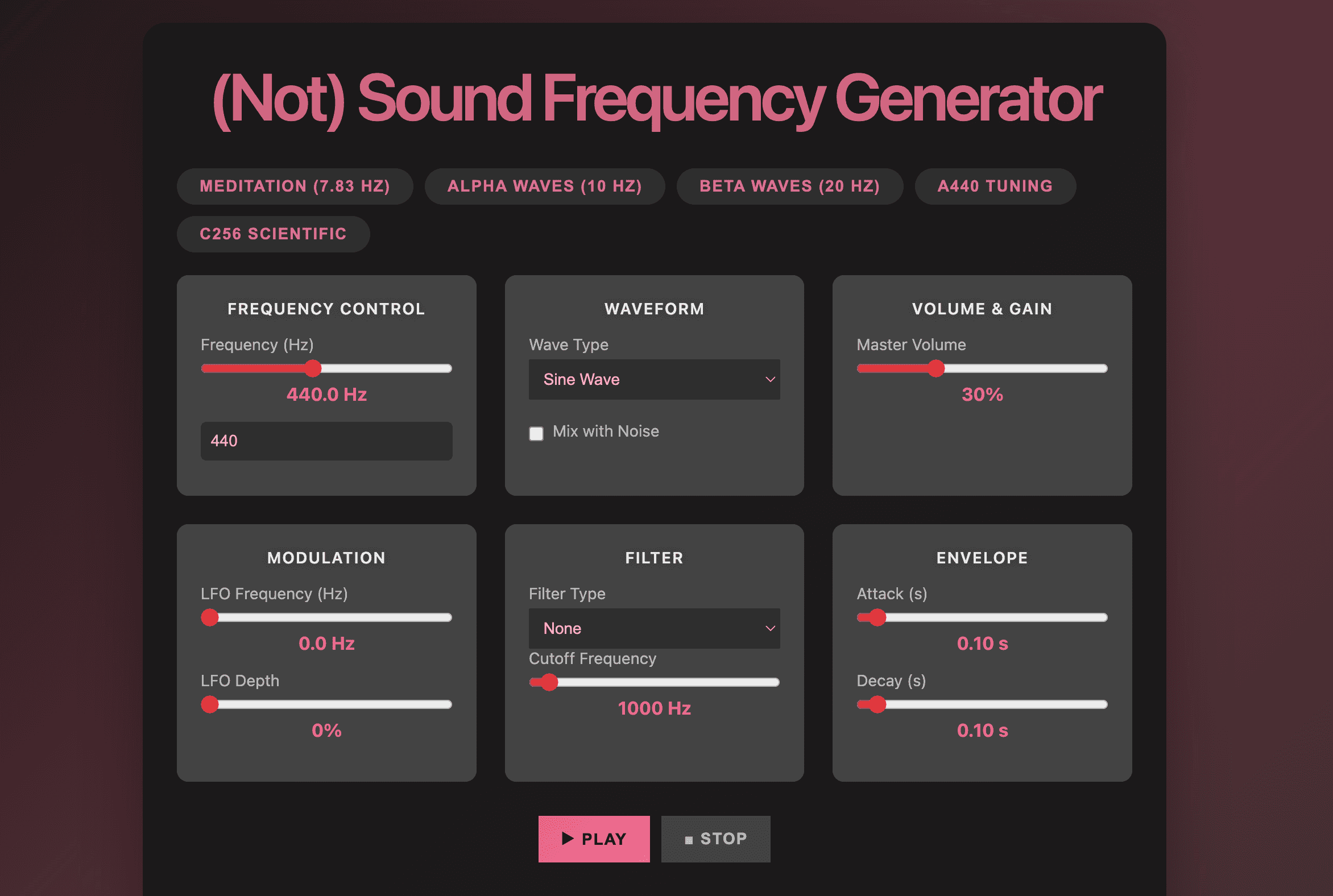 Sound Frequency Generator